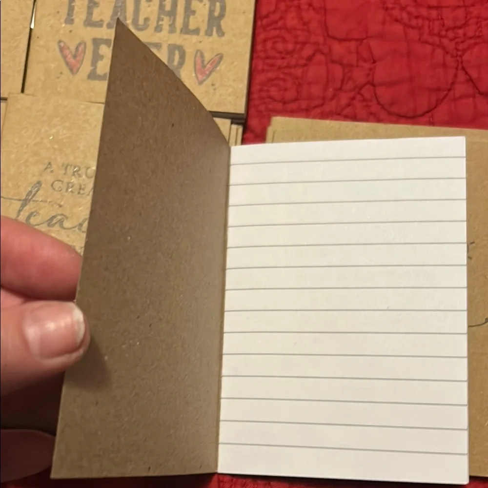 Inspirational Teacher small notebooks.